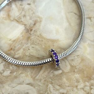 Michael Hill 925 Sterling Silver & Amethyst Charm Bead